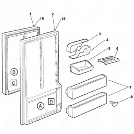 BOITE A BEURRE FRIGO, RÉFRIGÉRATEUR, CONGÉLATEUR - C00048870