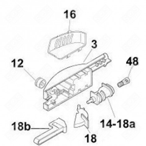 MANETTE DE THERMOSTAT (REPÈRE 12) FRIGO, RÉFRIGÉRATEUR, CONGÉLATEUR - 41033986