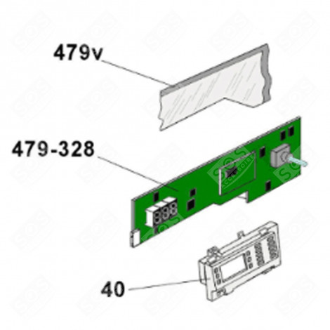 CARTE ÉLECTRONIQUE, MODULE PROGRAMMÉ (REPÈRE 479-328) MACHINE À LAVER, LAVE-LINGE - 49038283