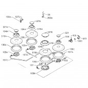 Tube brûleur auxiliaire gauche (repère 127c)