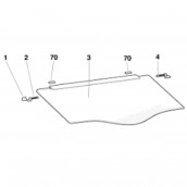 Heurtoir couvercle en verre (repère 70)