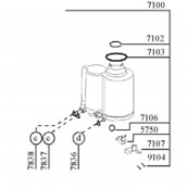 Joint d'adoucisseur (repère 710 Joint d'adoucisseur (repère 710
