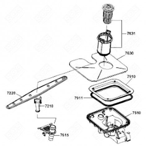 FILTRE (REPÈRE 7610) LAVE-VAISSELLE - 481290508556