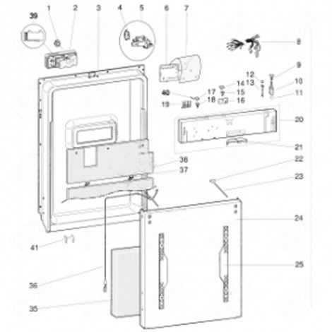 PANIER SUPÉRIEUR ENSEMBLE RÉGLABLE (REPÈRE 3) LAVE-VAISSELLE - C00109698