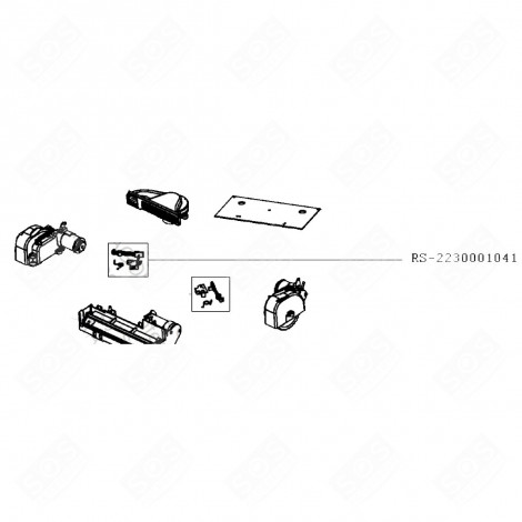 CAPTEUR GAUCHE + SUPPORT ASPIRATEUR ROBOT - RS-2230001041