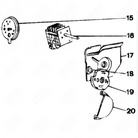 CAME DISTRIBUTEUR (REPÈRE 19) MACHINE À LAVER, LAVE-LINGE - C00031495