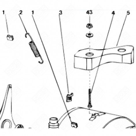 RONDELLE NYLON (REPÈRE 5) MACHINE À LAVER, LAVE-LINGE - C00037346