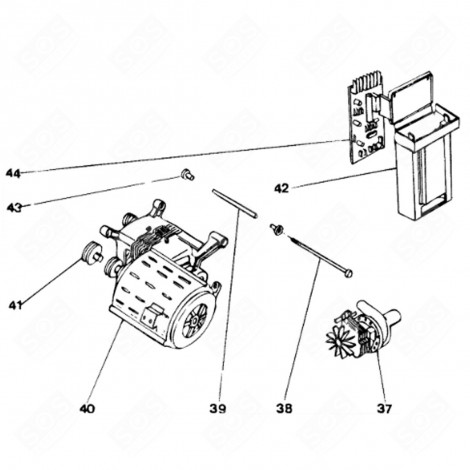 SUPPORT CARTE ÉLECTRONIQUE, MODULE (REPÈRE 42) MACHINE À LAVER, LAVE-LINGE - C00021684