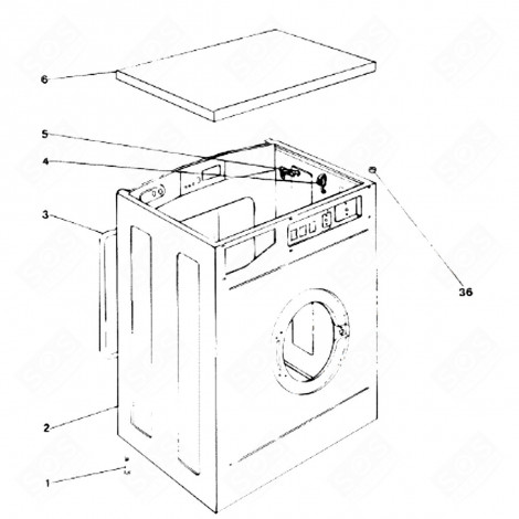 SUPPORT TUYAU (REPÈRE 4) MACHINE À LAVER, LAVE-LINGE - C00024552