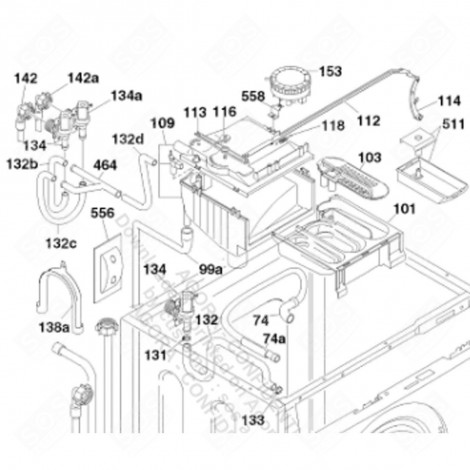 LEVIER (REPÈRE 114) MACHINE À LAVER, LAVE-LINGE - 41000950