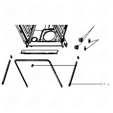 GLISSIÈRE D PANIER SUP (REPÈRE 317-A) LAVE-VAISSELLE - 979028