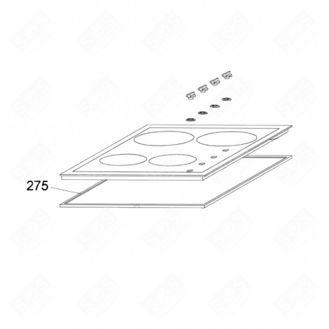 JOINT MOUSSE REPÈRE 275 PLAQUE DE CUISSON - 93567535