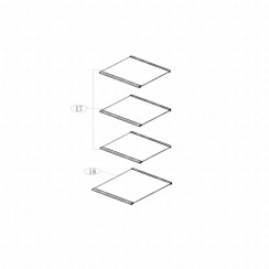 Clayette, étagère partie congélateur (repère 18) 360X295 mm