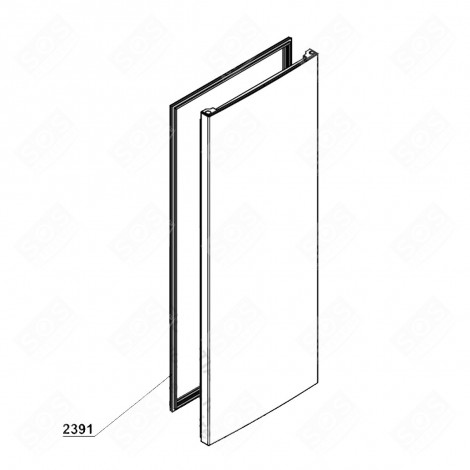 JOINT DE PORTE (PARTIE RÉFRIGÉRATEUR) (REPÈRE 2391) FRIGO, RÉFRIGÉRATEUR, CONGÉLATEUR - 4633084800, 4669522400