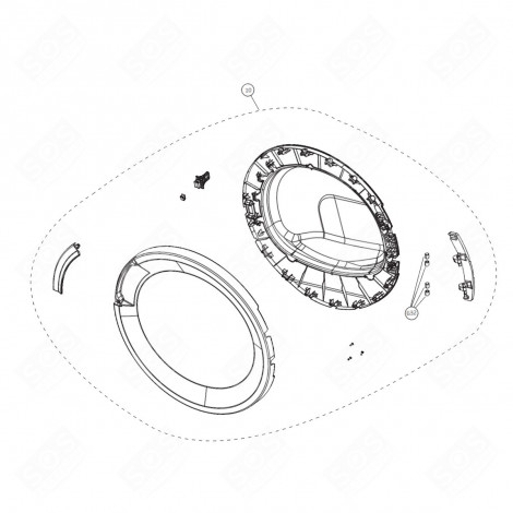 PORTE COMPLÈTE (REPÈRE 10) SÈCHE-LINGE - 2984780100