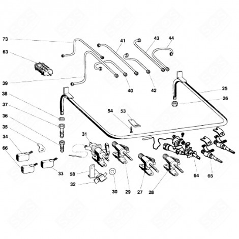 VIS (REPÈRE 54) FOUR, CUISINIÈRE - C00090205