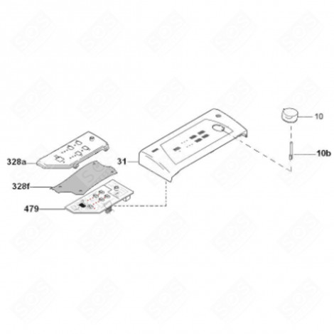 BOITIER DE MODULE (328A) MACHINE À LAVER, LAVE-LINGE - 46005324, 46004910