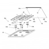 Couvercle dessus verre (repère 150)