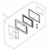 Porte de four complète sans poignée