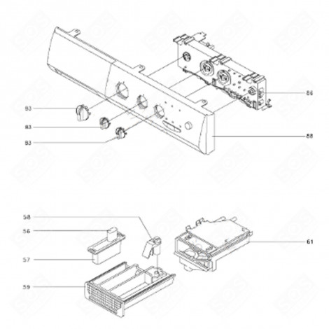 BANDEAU (REPÈRE 88) MACHINE À LAVER, LAVE-LINGE - 52X4692