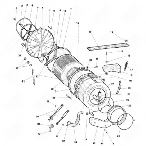 ECROU M8 (REPÈRE 32) MACHINE À LAVER, LAVE-LINGE - C00040935