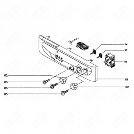 BANDEAU (REPÈRE 88) MACHINE À LAVER, LAVE-LINGE - 95X7194