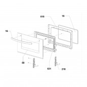 Contre porte avec vitre (repère 531)