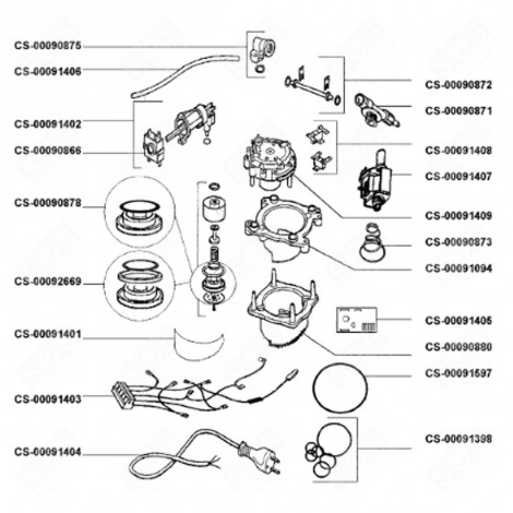 CORPS DE CHAUFFE (REPÈRE CS-00091409) CAFETIÈRE, MACHINE À CAFÉ - CS-00091409