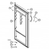 Porte de réfrigérateur complète (repère 155)