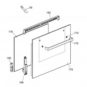 Vitre porte extérieure four  (repère 178)