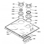 Bouton noir (repère 500) d'origine