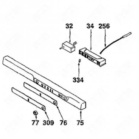 MANETTE THERMOSTAT (REPÈRE 77) FRIGO, RÉFRIGÉRATEUR, CONGÉLATEUR - 45X7153