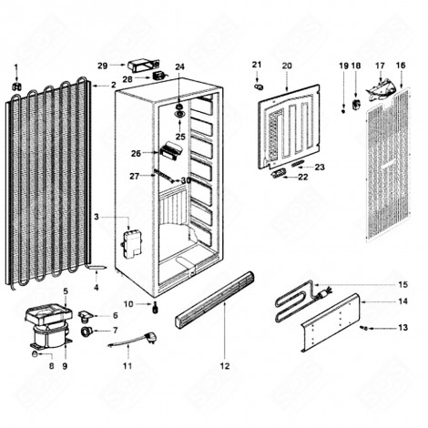 CAPOT DE PROTECTION (REPÈRE 25) FRIGO, RÉFRIGÉRATEUR, CONGÉLATEUR - 41X0695