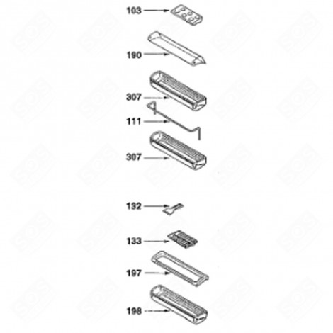 ARCEAU BALCONNET BOUTEILLE (REPÈRE 197) FRIGO, RÉFRIGÉRATEUR, CONGÉLATEUR - 45X8170