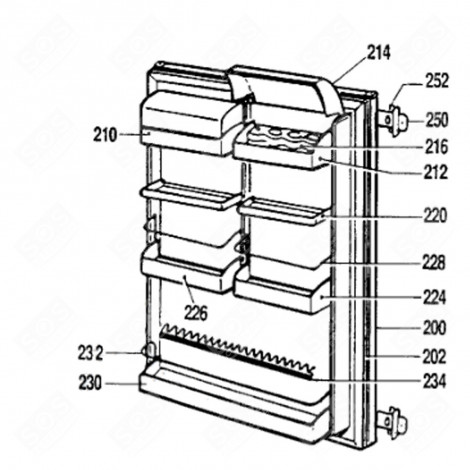 ARCEAU BALCONNET BOUTEILLE (REPÈRE 232) FRIGO, RÉFRIGÉRATEUR, CONGÉLATEUR - 45X1097