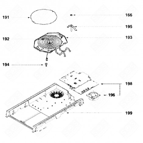 DISQUE INDUCTEUR  280MM (REPÈRE 121) PLAQUE DE CUISSON - 72X6018