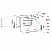 Vitre extérieure (repère 22)           -          494X413 mm