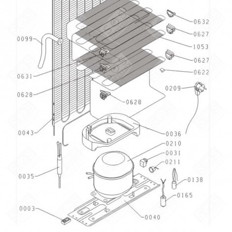 BAC DE DÉGIVRAGE REPÈRE 0036 FRIGO, RÉFRIGÉRATEUR, CONGÉLATEUR - AS0023290