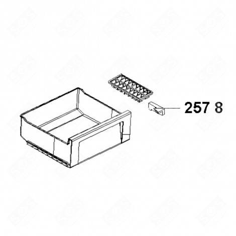 GLISSIÈRE (REPÈRE 2578) D'ORIGINE FRIGO, RÉFRIGÉRATEUR, CONGÉLATEUR - 481246818386