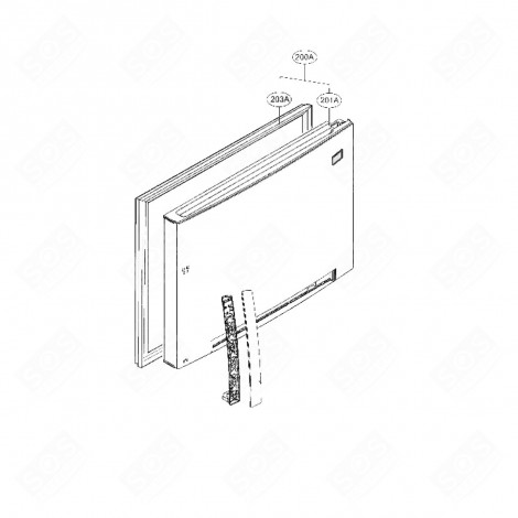 PORTILLON DE FREEZER (REPÈRE 200A) FRIGO, RÉFRIGÉRATEUR, CONGÉLATEUR - ADC73626181
