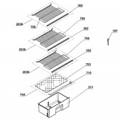 Clayette, étagère fil (repère 706)
