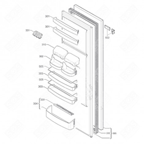 JOINT MAGNÉTIQUE FRIGO, RÉFRIGÉRATEUR, CONGÉLATEUR - 44X0351