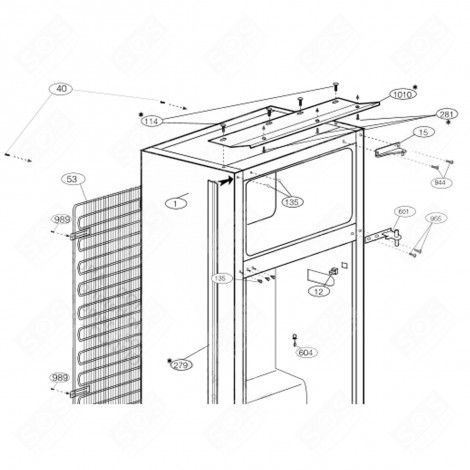 CHARNIÈRE FRIGO, RÉFRIGÉRATEUR, CONGÉLATEUR - 4394600200