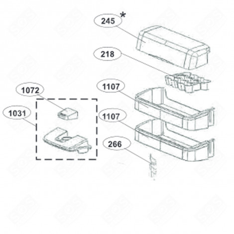 BALCONNET (REPÈRE 1107) FRIGO, RÉFRIGÉRATEUR, CONGÉLATEUR - 4334330372