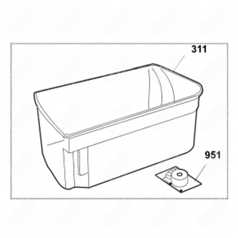 BAC À LÉGUMES (REPÈRE 311) FRIGO, RÉFRIGÉRATEUR, CONGÉLATEUR - 4143178500