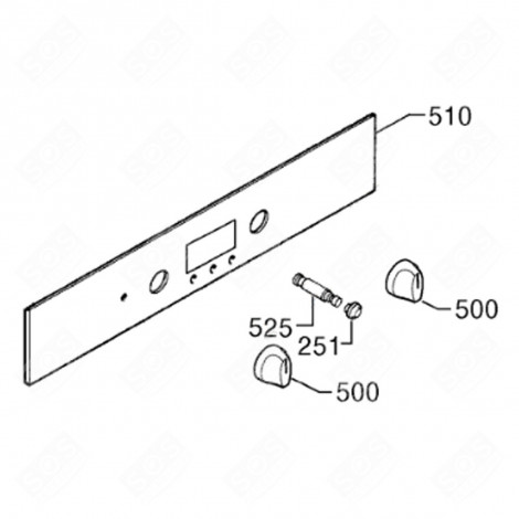 TOUCHE PROGRAMMATION (REPÈRE 525) FOUR, CUISINIÈRE - 3550293017