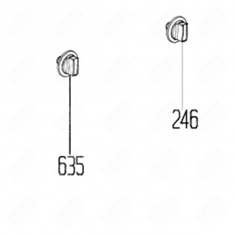 MANETTE COMMUTATEUR (REPÈRE 635) FOUR, CUISINIÈRE - 250315661