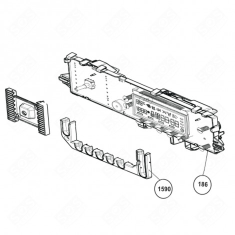 CARTE ÉLECTRONIQUE, MODULE MACHINE À LAVER, LAVE-LINGE - 2422301570