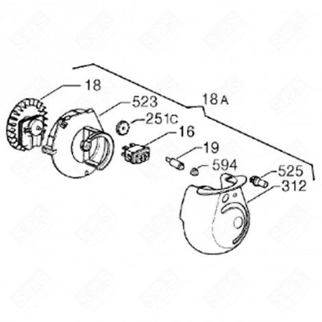 TURBINE (REPÈRE 18A) FRIGO, RÉFRIGÉRATEUR, CONGÉLATEUR - 2378118406