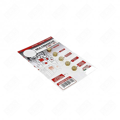 JEU D'INJECTEURS, GICLEURS GAZ BUTANE PROPANE UNIVERSEL DIAM. 6MM FOUR, CUISINIÈRE - 00537505